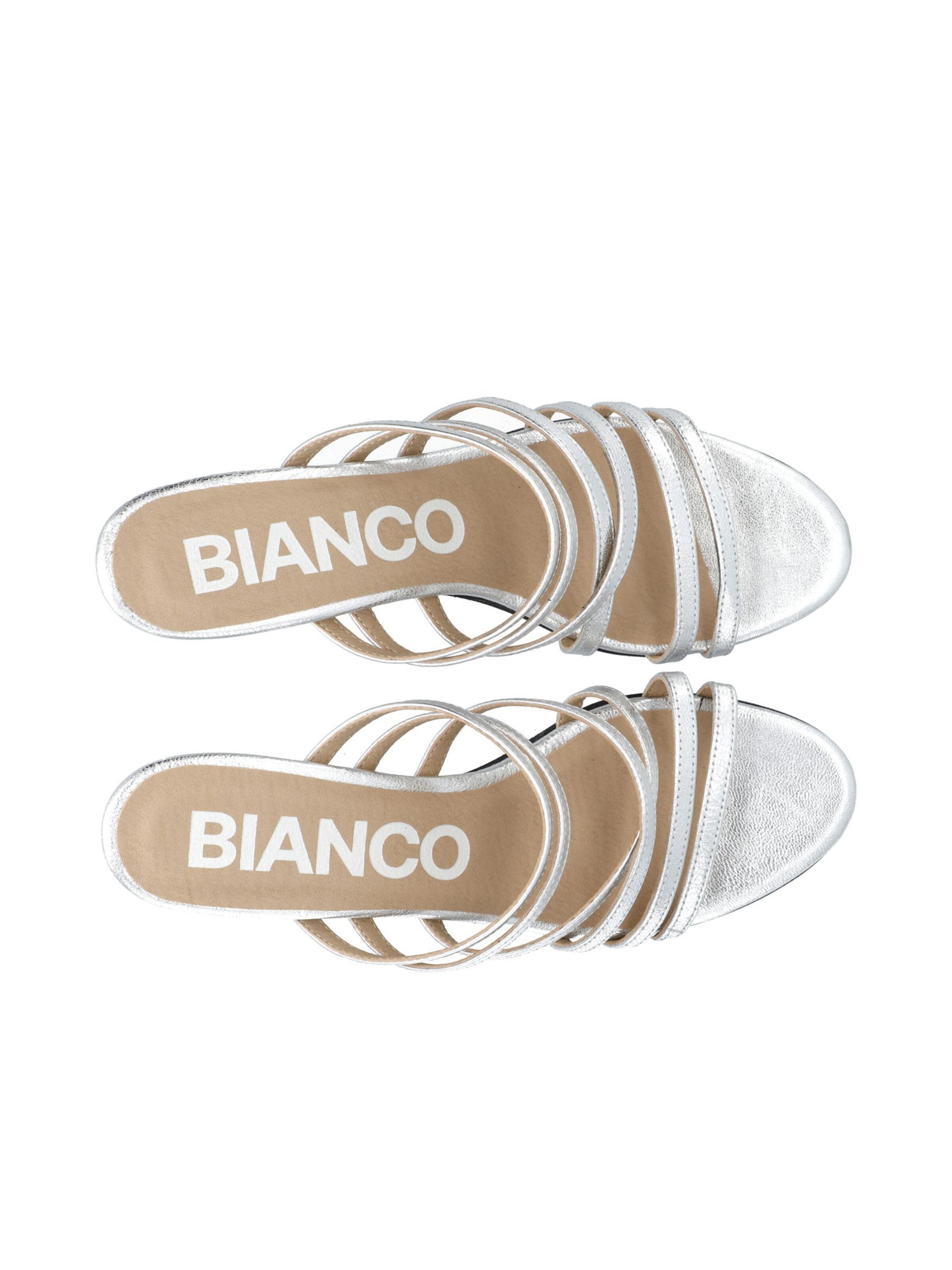 Bianco Mules 'Belle' in Silver