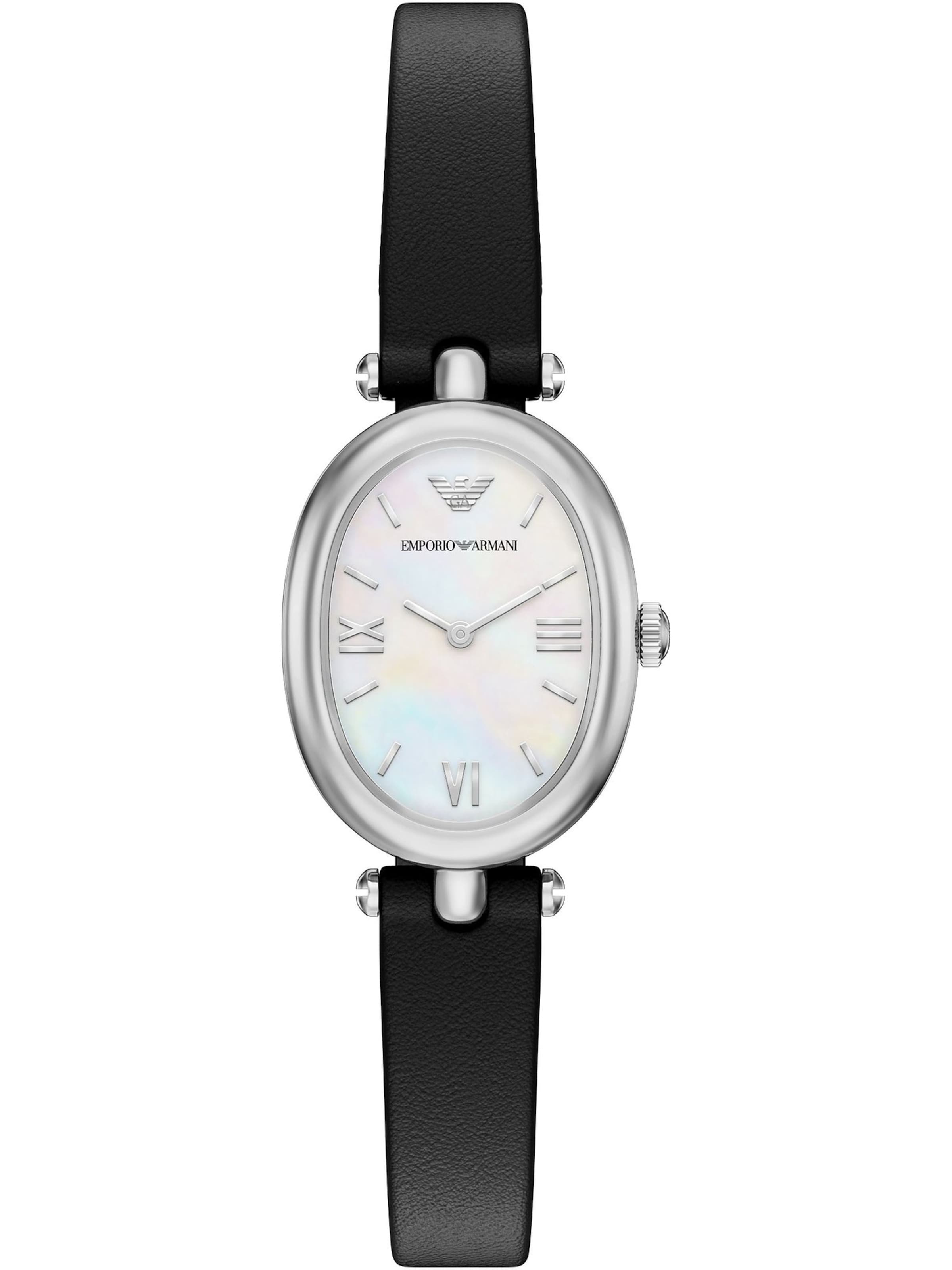 Emporio Armani Analoguhr in Silber: Vorderseite