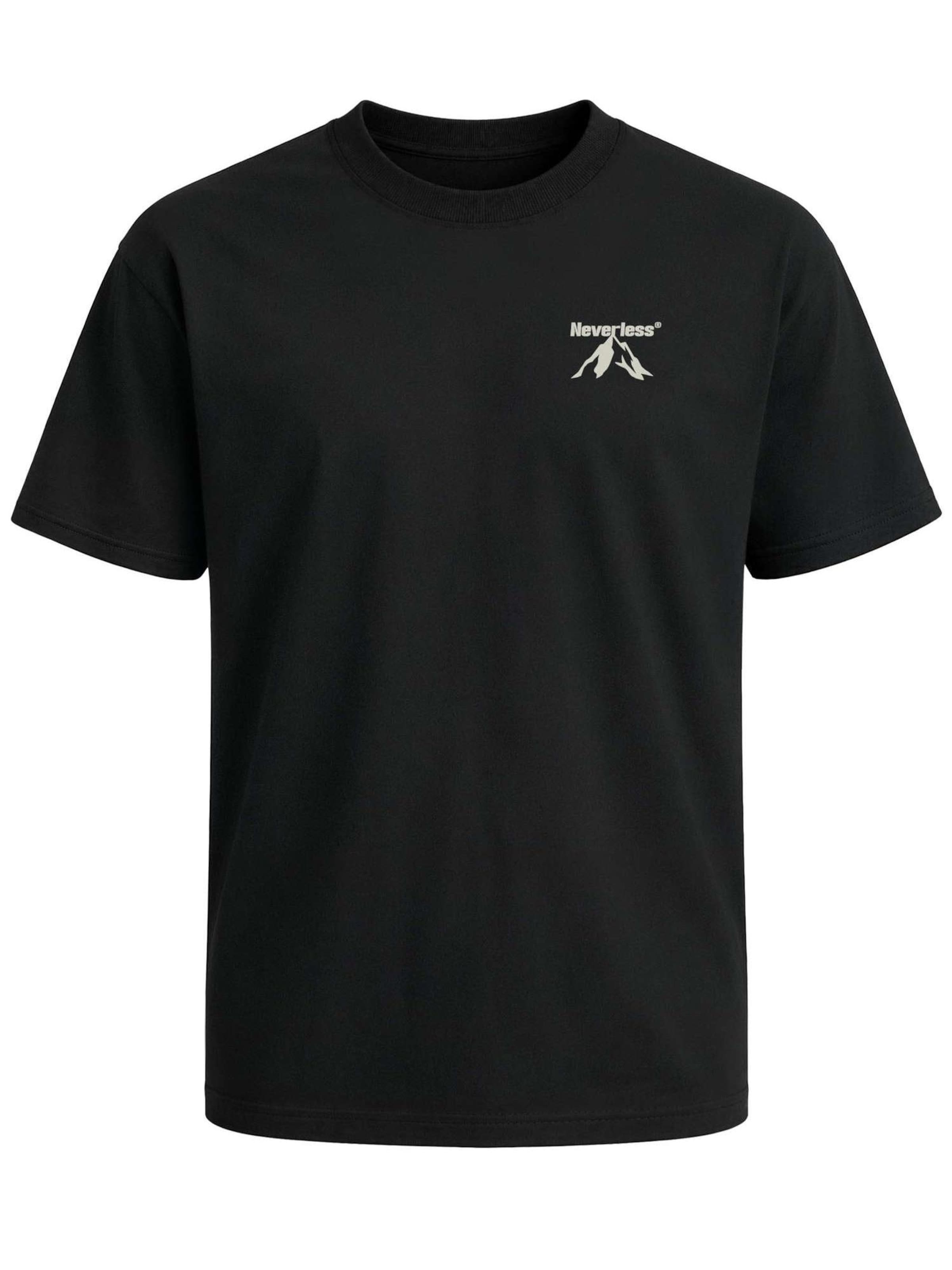 Neverless Shirt 'Apex mountain' in Black: front
