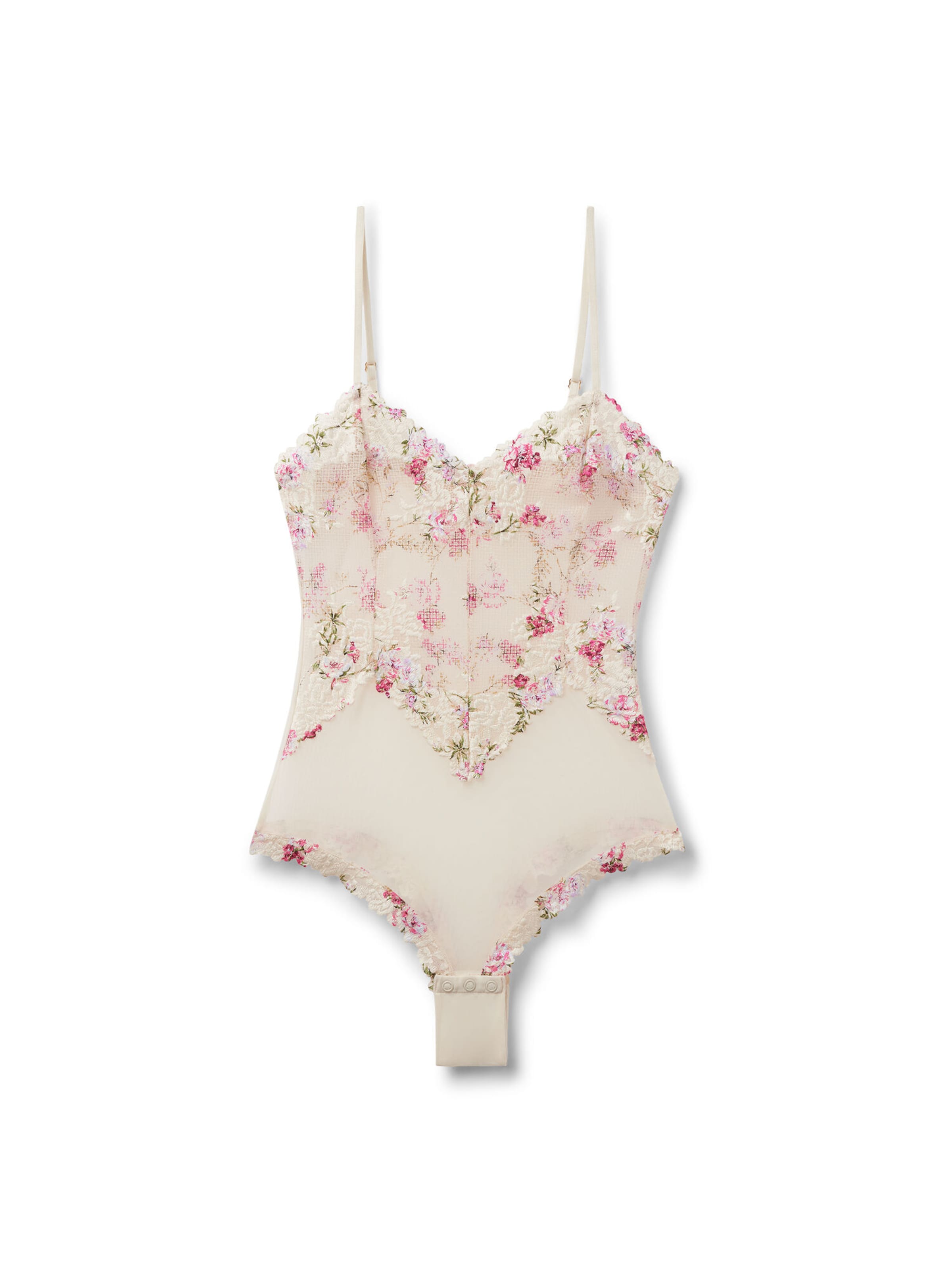 INTIMISSIMI Bodysuit 'Pretty Flowers' in Beige: front