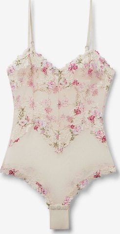 INTIMISSIMI Bodysuit 'Pretty Flowers' in Beige: front