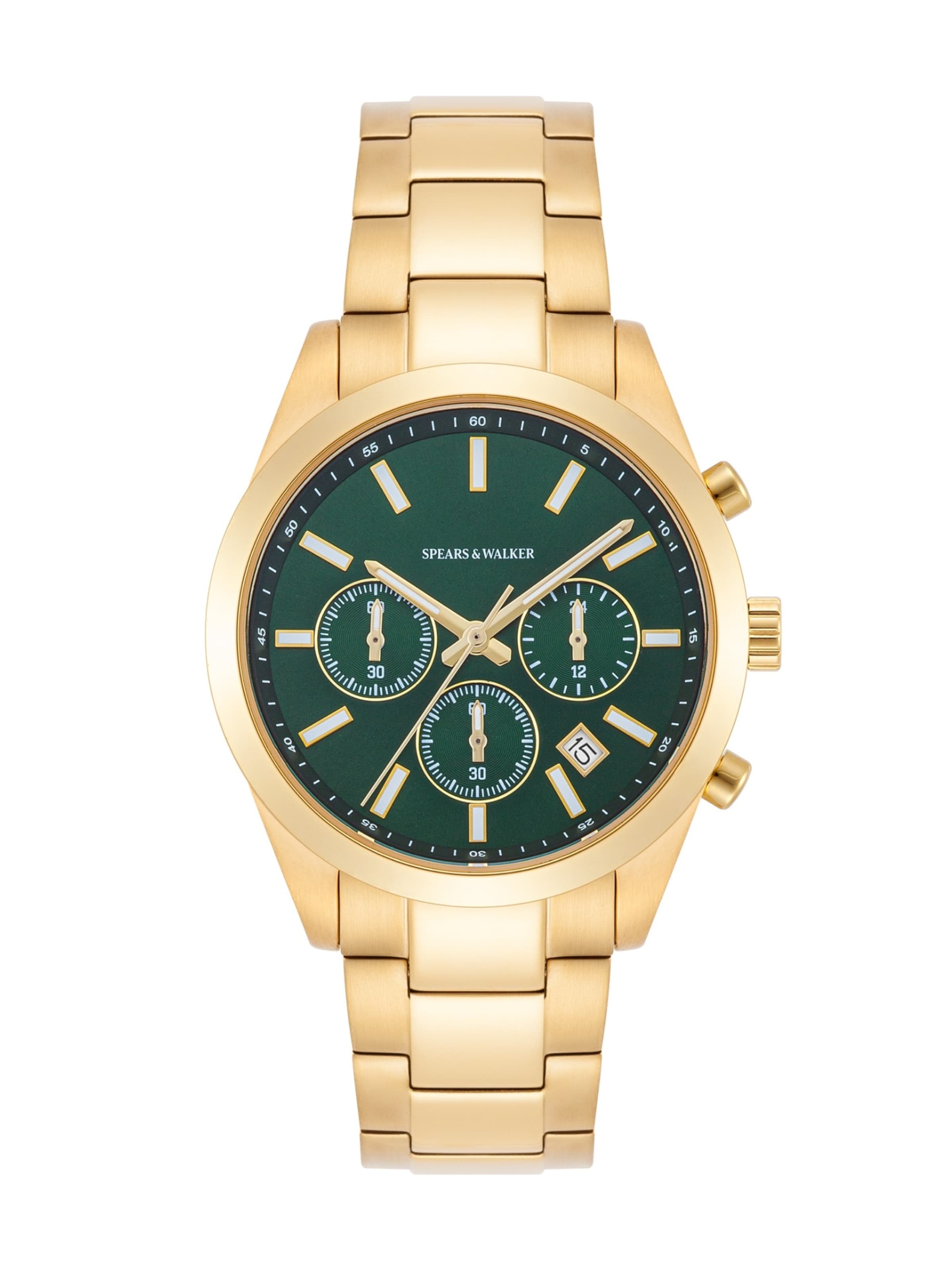 Montre à affichage analogique Spears & Walker en or : devant