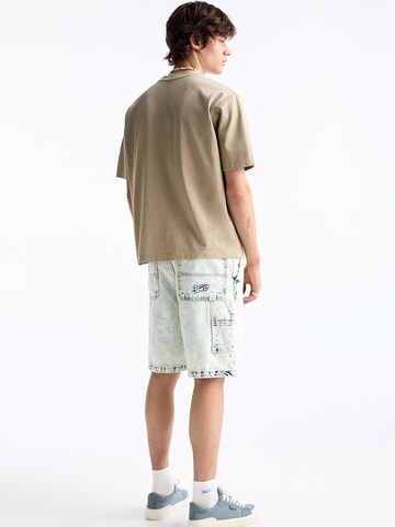 Pull&Bear Loosefit Shorts in Blau