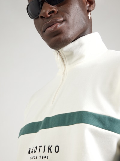 Kaotiko Sweatshirt 'BERWIN' i ecru / grön, Produktvy