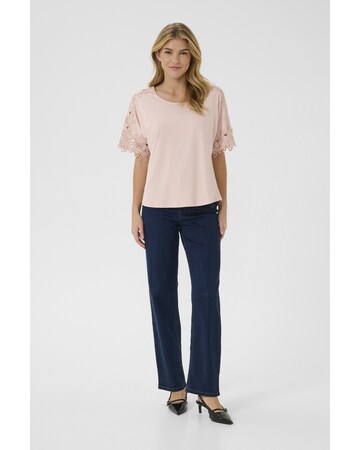 T-shirt 'Livy' Cream en rose