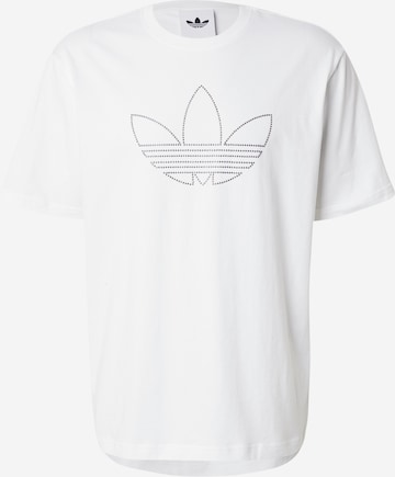 ADIDAS ORIGINALS Тениска в бяло: отпред