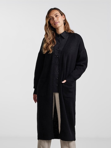 Y.A.S Knit cardigan 'BALIS' in Black: front