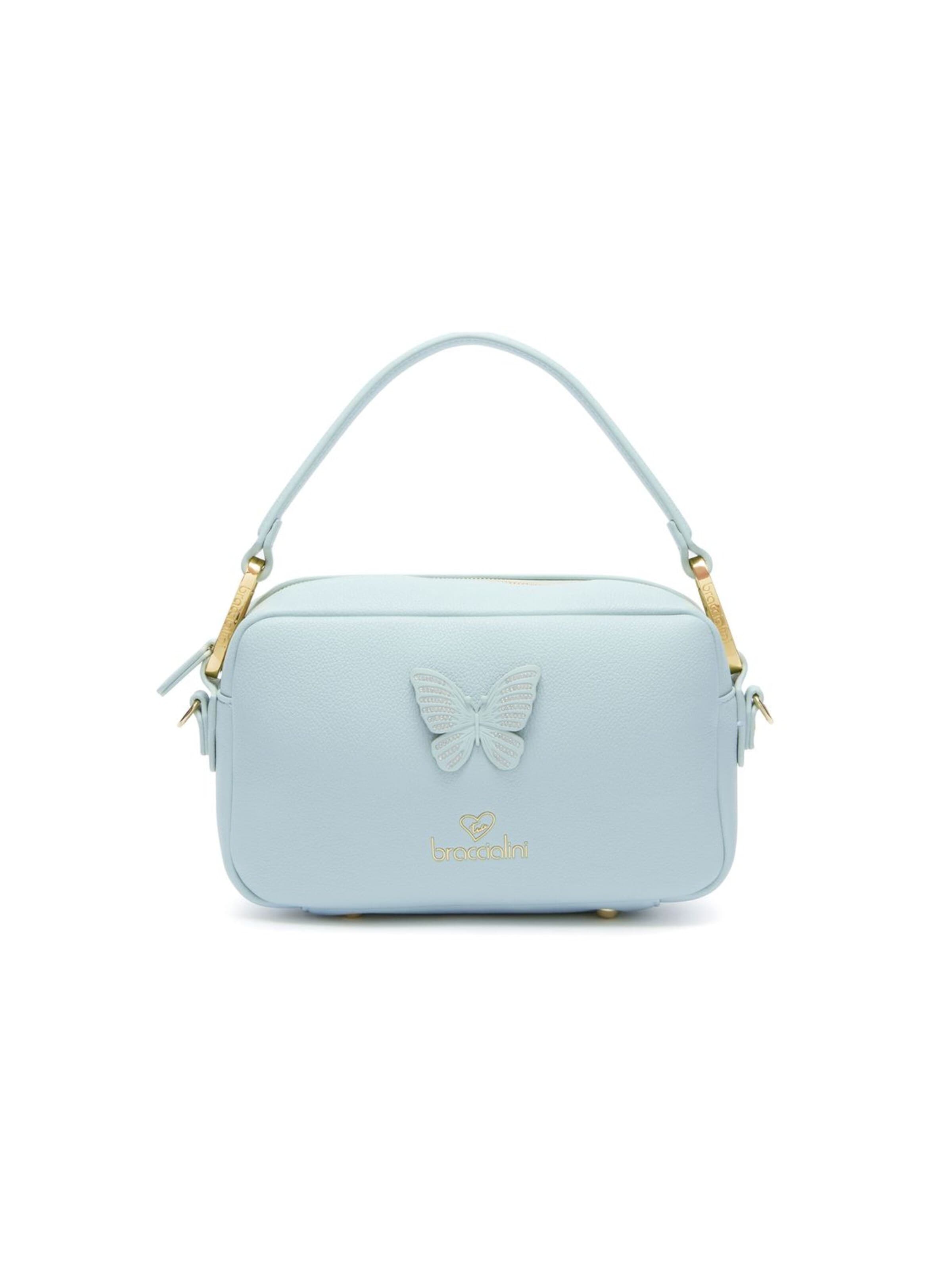 Borsa a tracolla 'Jinny Mix' di Braccialini in blu: frontale