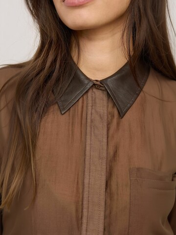 T-shirt ' KawaCC ' co'couture en marron