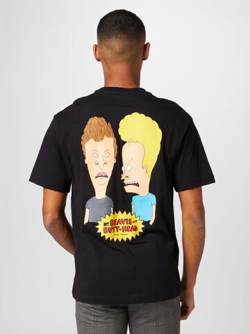 Only & Sons Shirt 'BEAVIS AND BUTTHEAD' in Black