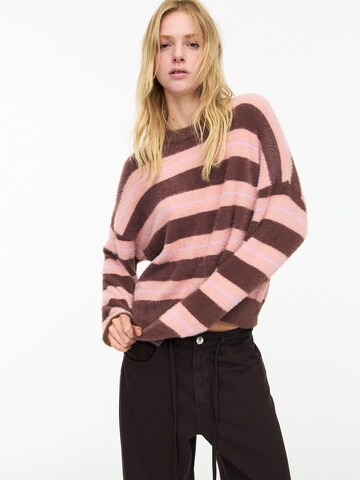 Pull&Bear Sveter - Ružová: predná strana