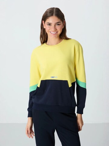 Sweat-shirt Tommy Life en jaune : devant