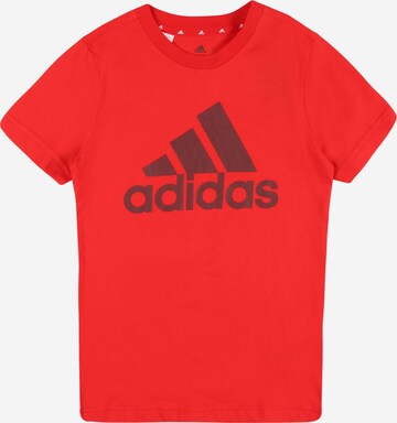 ADIDAS SPORTSWEAR Λειτουργικό μπλουζάκι 'Essentials' σε κόκκινο: μπροστά