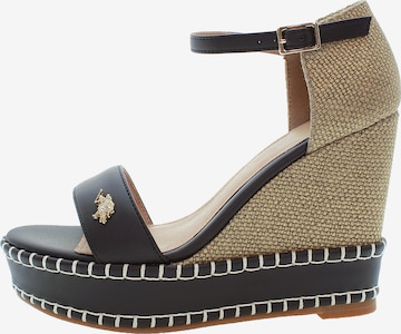 U.S. POLO ASSN. Sandale 'Aylin' in Schwarz: Vorderseite