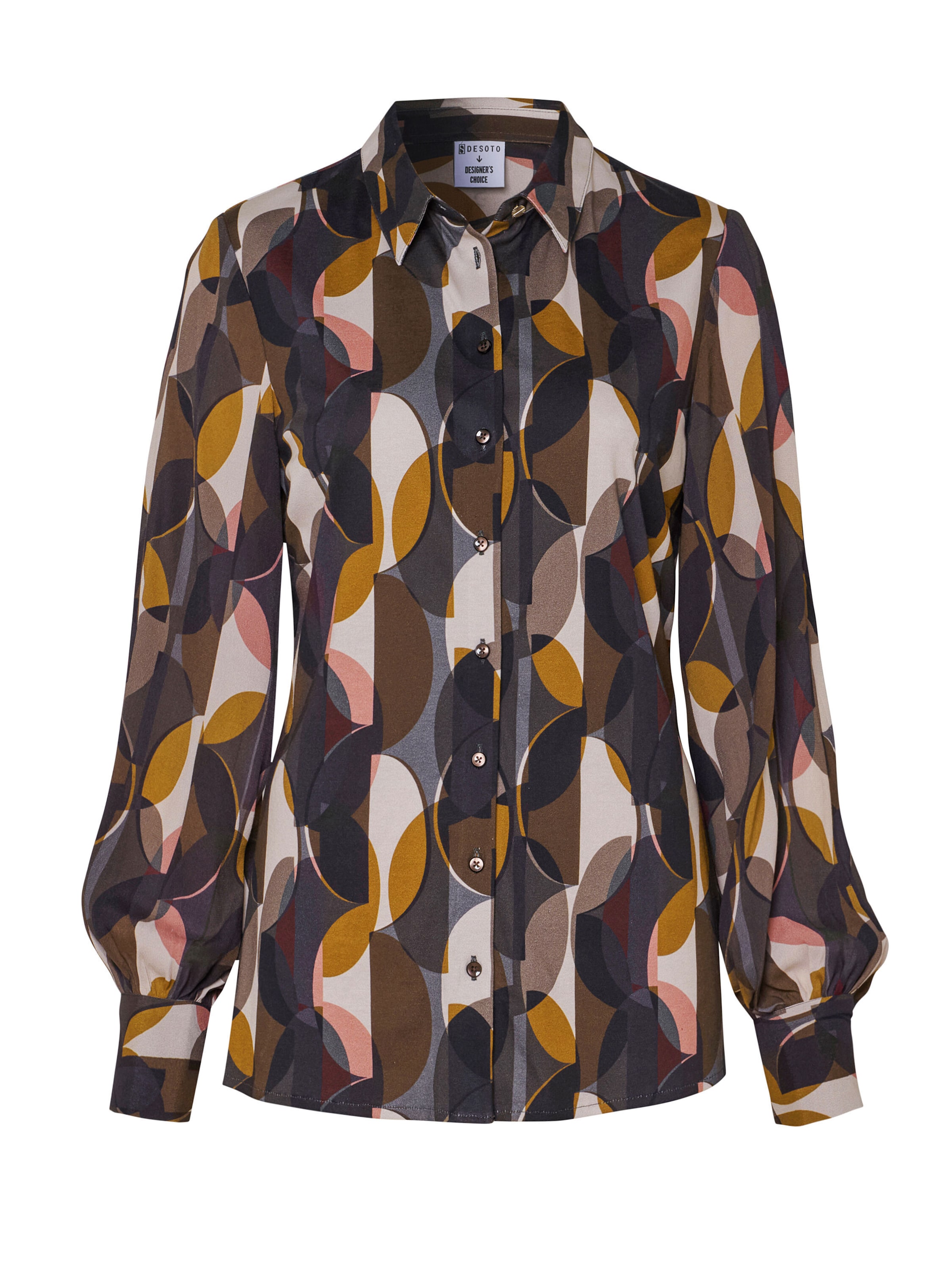 DESOTO Blouse 'Pia' in Bruin: voorkant