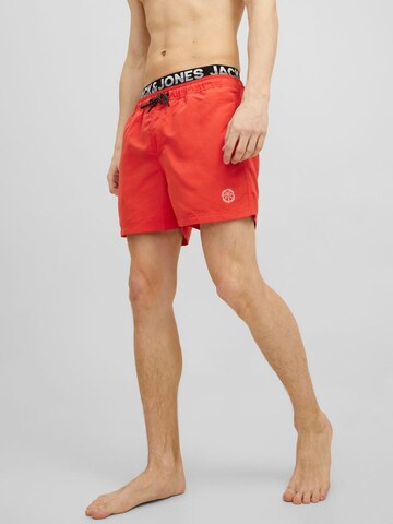 JACK & JONES Plavecké šortky 'Crete' – červená: přední strana