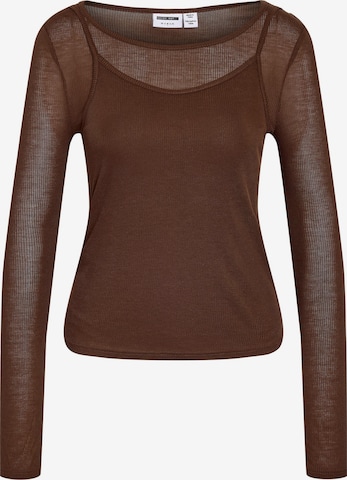 Noisy may Shirts 'NMNusa' i brun: forside