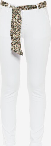 Le Temps Des Cerises Skinny Pants 'DYLI' in White: front