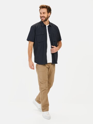 CAMEL ACTIVE Regular Fit Kurzarmhemd mit Cooling Effekt in Blau