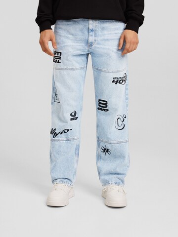Bershka Loosefit Jeans in Blau: Vorderseite