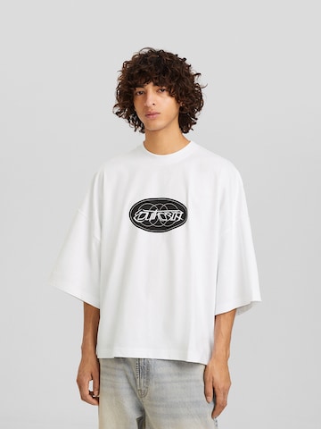 T-Shirt Bershka en blanc : devant