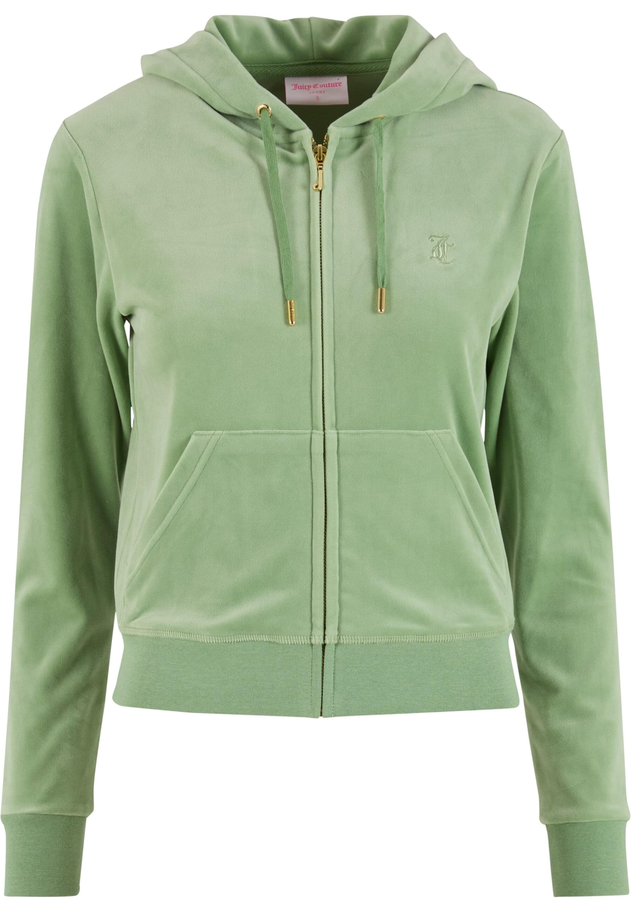 Juicy Couture Кофта на молнии 'Dach Addision' в Зеленый: спереди