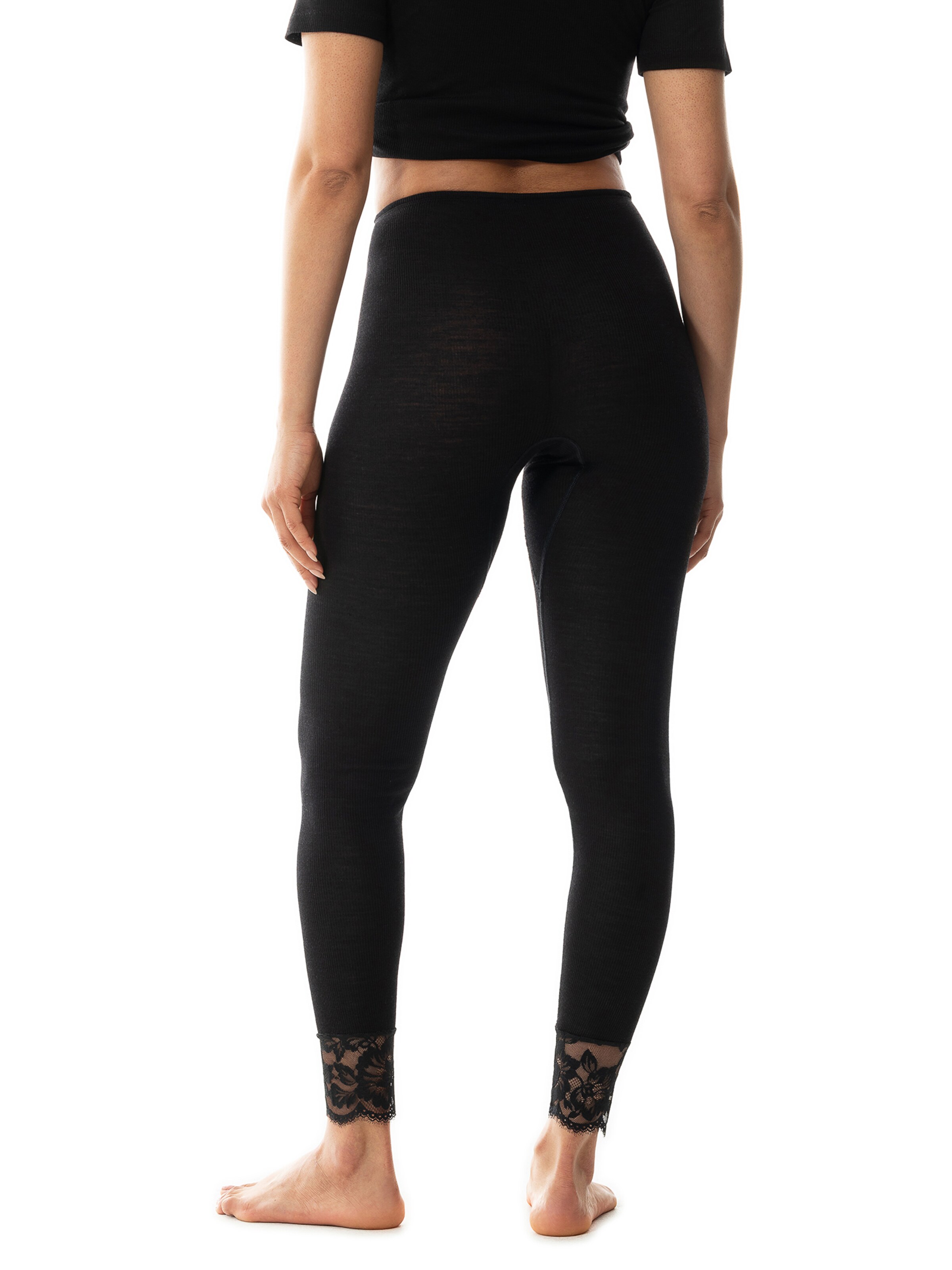 Skinny Leggings 'Wool Love' Mey en noir