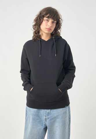 Cleptomanicx Kapuzensweatshirt 'Hooded Ligull' in Schwarz: Vorderseite