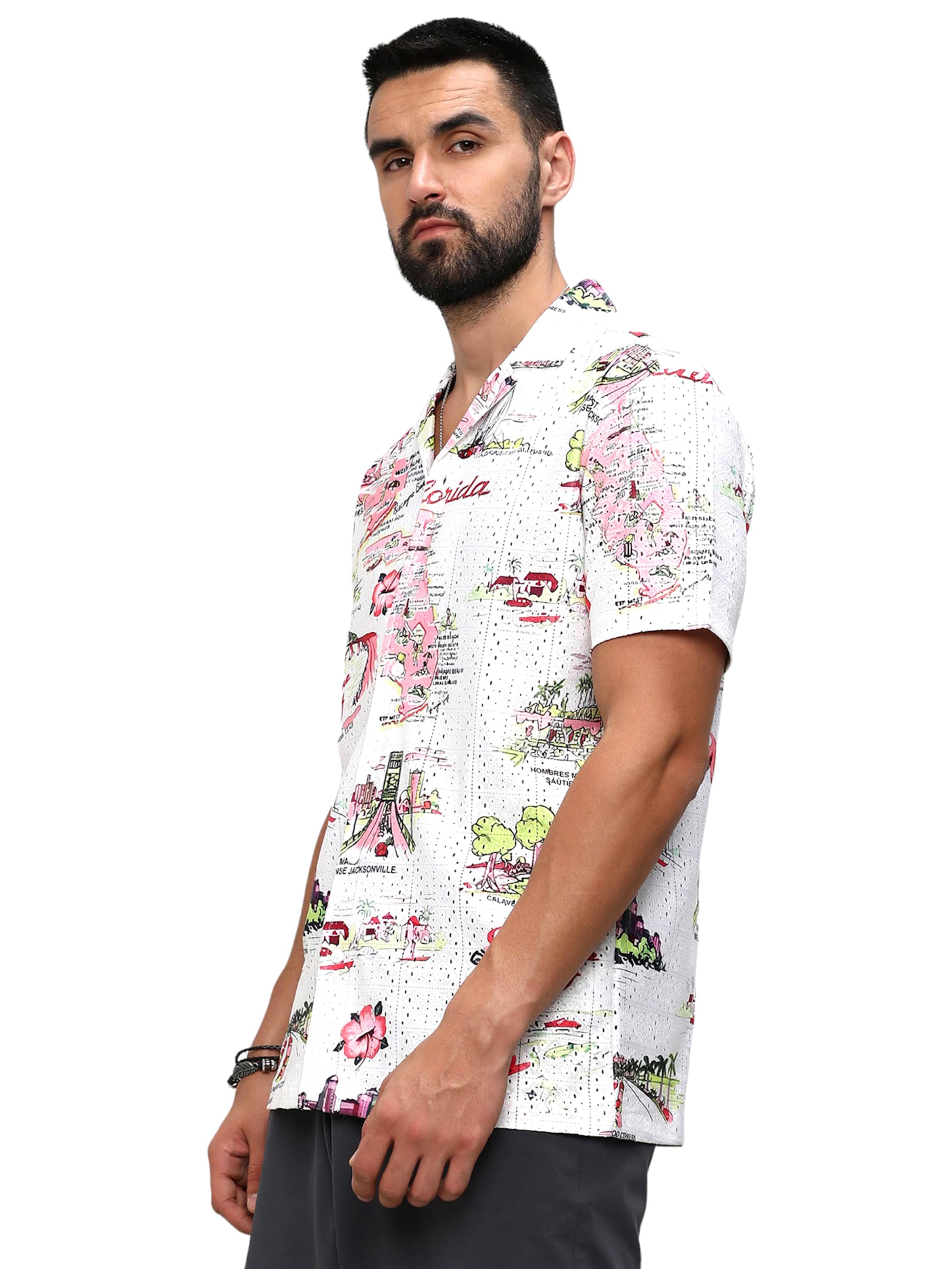 Regular fit Camicia 'Saint' di Campus Sutra in bianco