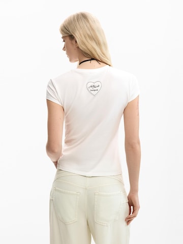 Tricou 'Boys Lie' de la Desigual pe alb