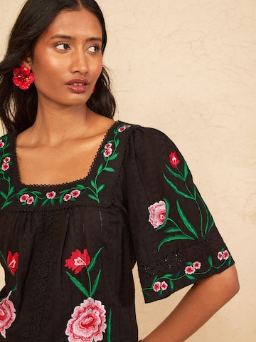 love & roses Bluse in Schwarz