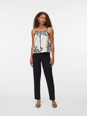 VERO MODA Tapered Trousers with creases 'VMGLORIA' in Black