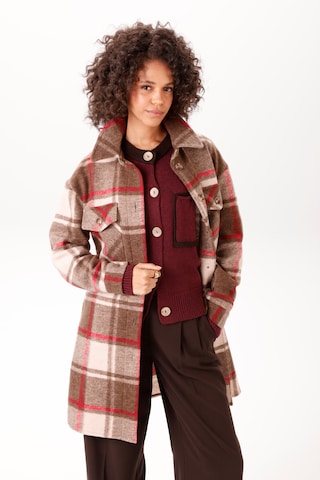 Aniston CASUAL Fleece Jacket in Brown: front
