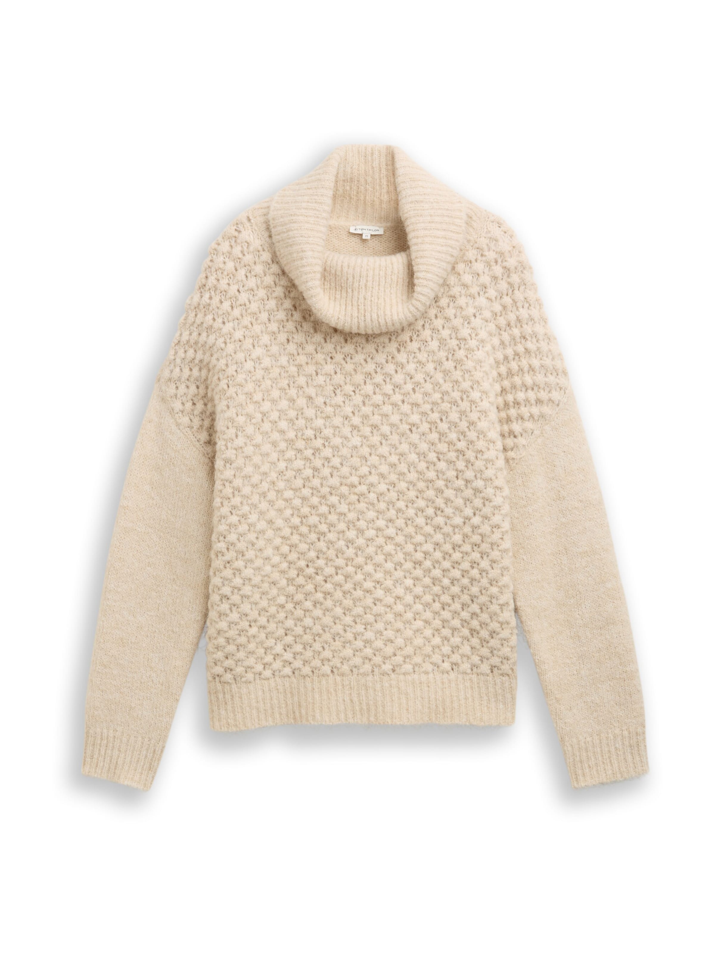TOM TAILOR Trui in Beige: voorkant