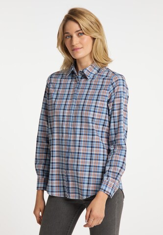 usha BLUE LABEL Blouse in Blauw: voorkant