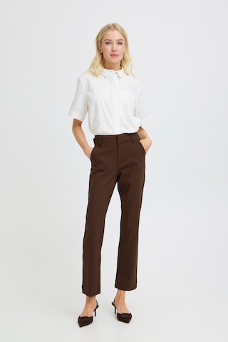 b.young - Slimfit Calças chino 'BYDIXI' em castanho