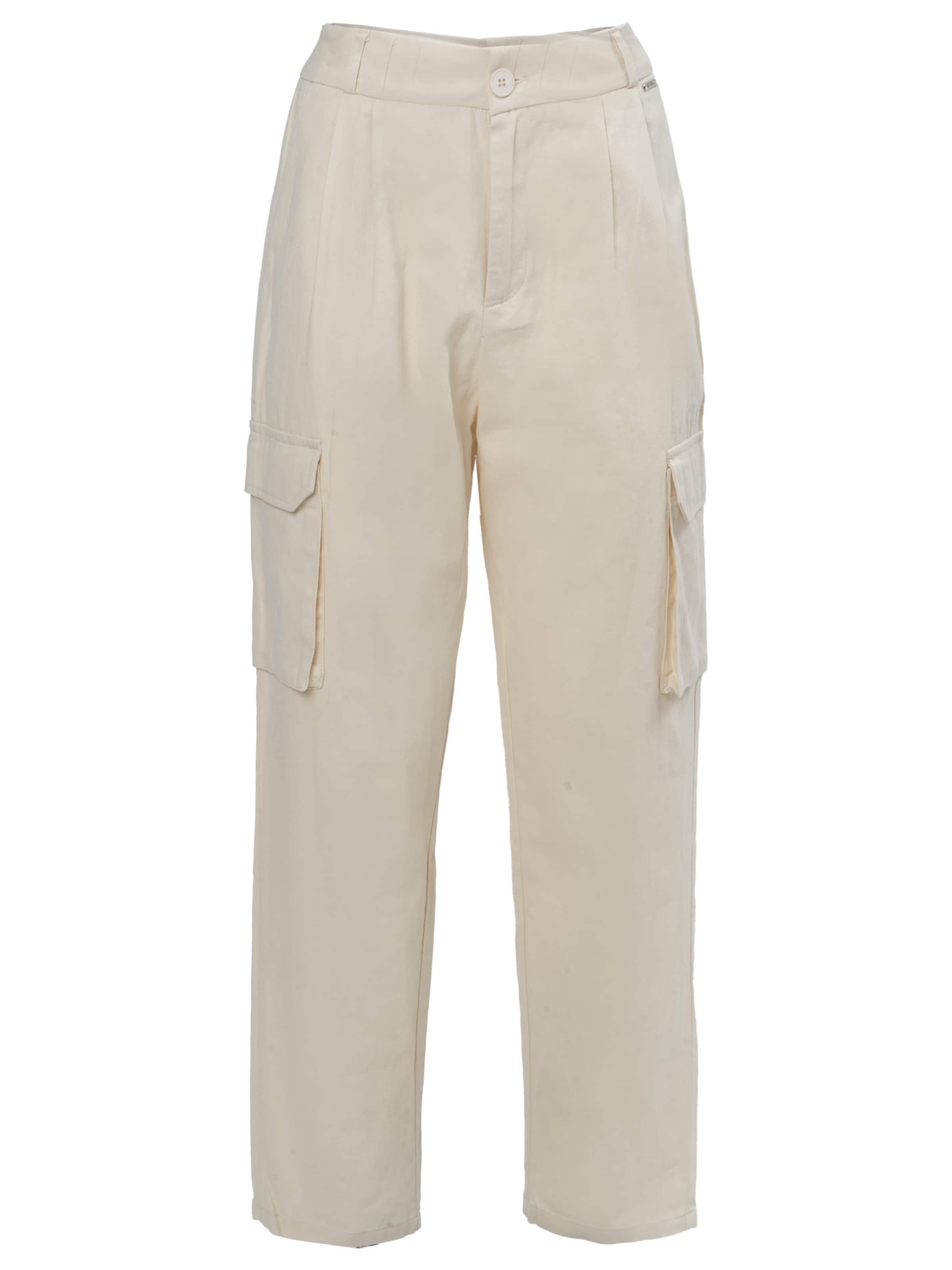 Influencer Tapered Cargo trousers in White: front