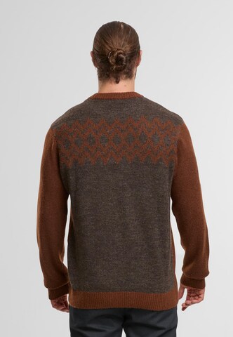 INDICODE JEANS Sweater 'Krikke' in Brown: front