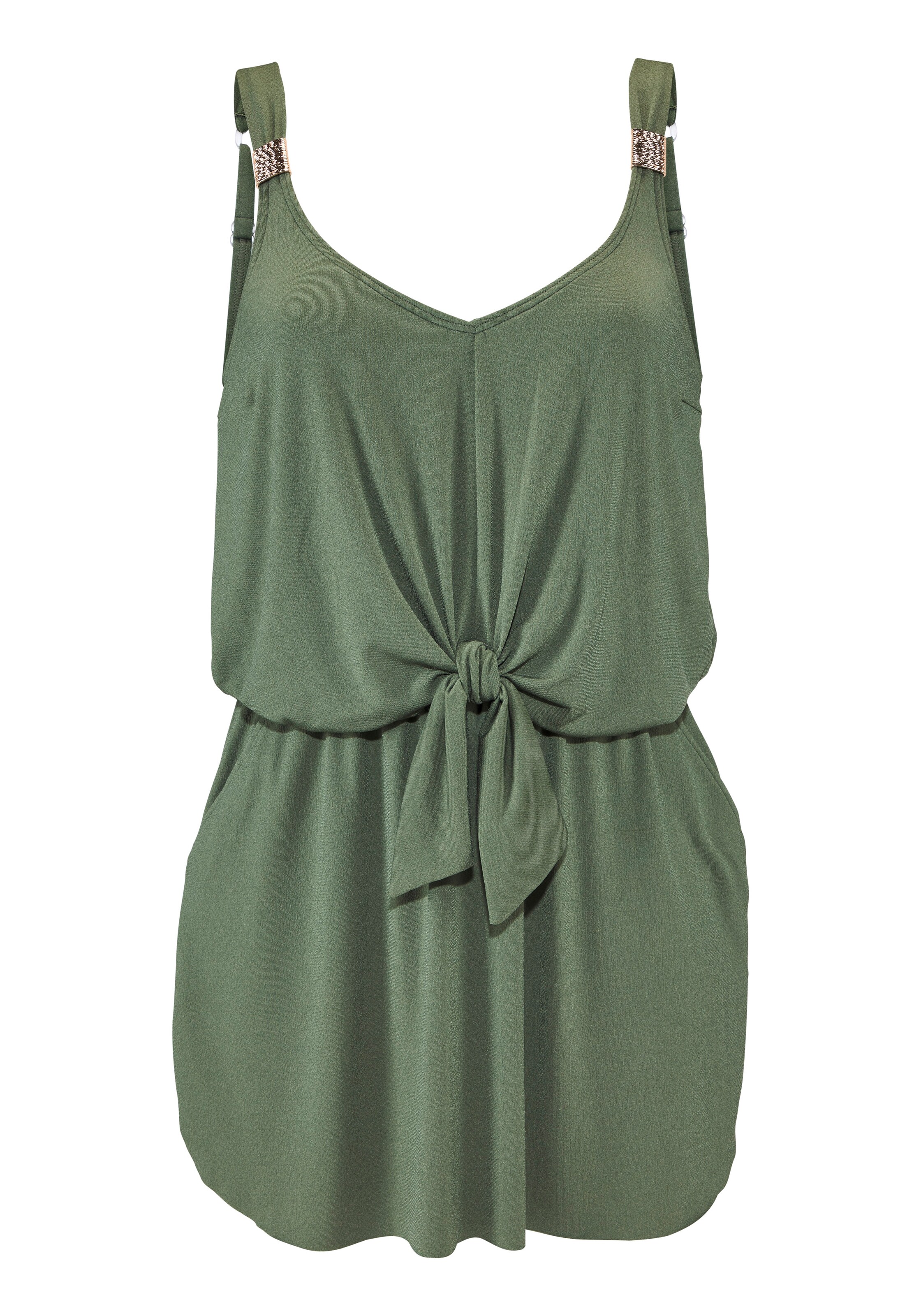 LASCANA Bustier Badeanzug in Grün: Vorderseite