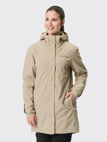 VAUDE Outdoor Jacket in Beige: front