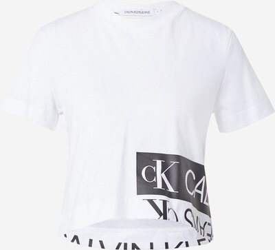 Tricou Calvin Klein Jeans pe negru / alb, Vizualizare produs