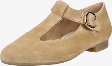 Ballerines à lanières Paul Green en beige : devant