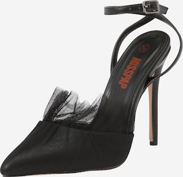 Misspap - Zapatos con plataforma en negro: frente