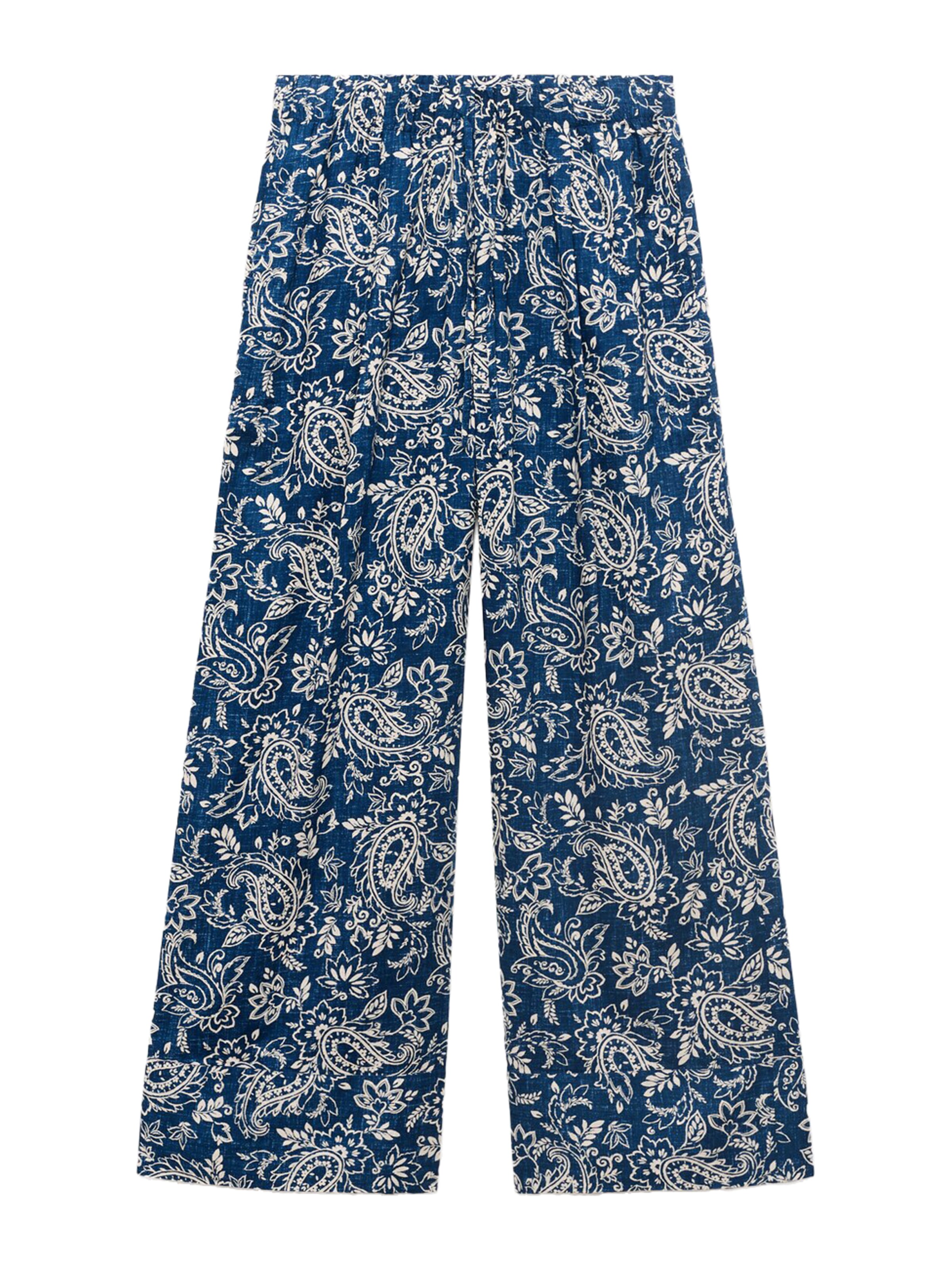 MANGO Loose fit Pants 'NEMO' in Blue: front