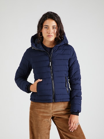 Lake View Between-Season Jacket 'Brenna' in Blue: front