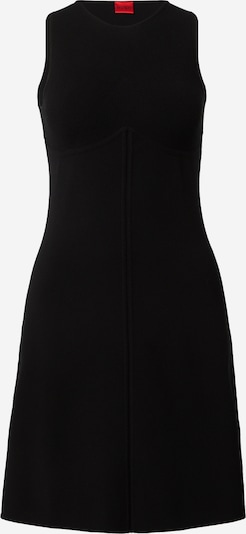 HUGO Pletena obleka 'Sriangla' | črna / bela barva, Prikaz izdelka
