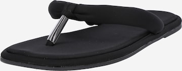 Xti T-Bar Sandals in Black: front