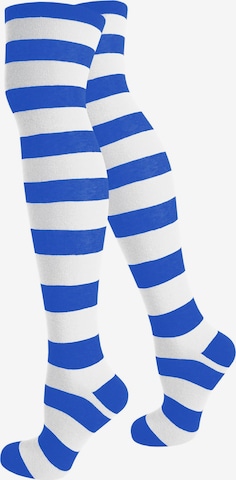 Chaussettes montantes normani en bleu : devant
