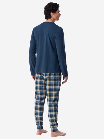 SCHIESSER Long Pajamas ' Casual Essentials ' in Blue
