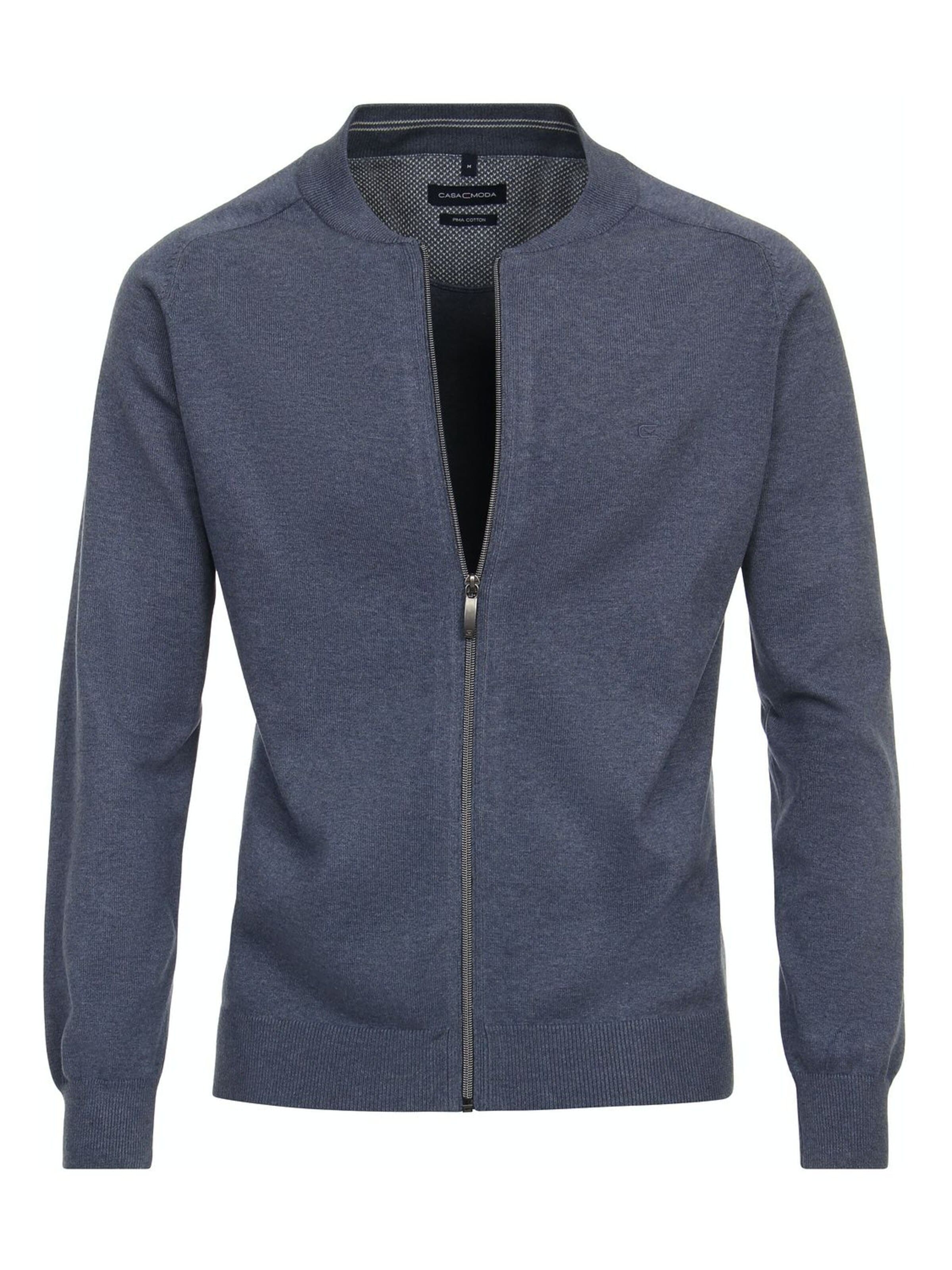 Vestes en maille CASA MODA en bleu : devant
